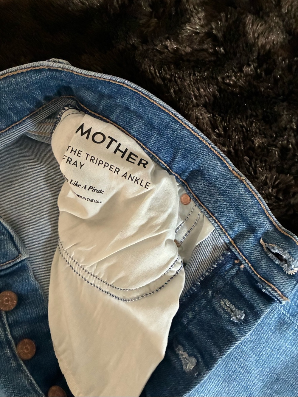 MOTHER DENIM TRIPPER ANKLE FRAY JEANS SZ 30 - Picture 5 of 8